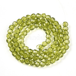 Peinture de cuisson perles de verre transparentes brins&nbsp;DGLA-A035-T4mm-D11