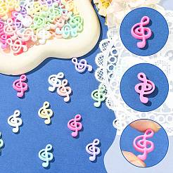 7 busta 70 pezzi 7 colori cabochon in resina opaca a forma di nota musicale&nbsp;RESI-CJ0005-44