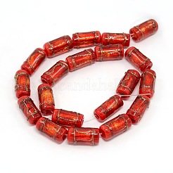 Ручной работы Золотые пески бисер столбцов Lampwork нити LAMP-L031-10