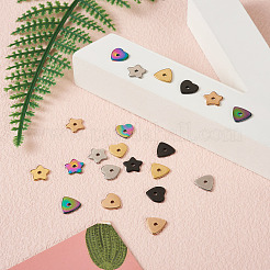 60 шт. 15 бусины из нержавеющей стали 304 STAS-MP0001-11