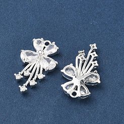 Pendentifs en zircone cubique clair en laiton&nbsp;X-KK-C168-24S