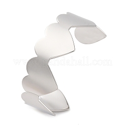 Романтические браслеты-манжеты из нержавеющей стали 304 для женщин&nbsp;BJEW-Q045-01P