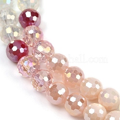 Стеклянные бусины с гальваническим покрытием &nbsp;EGLA-B011-05A-8mm