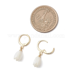 Серьги-подвески из натуральной раковины трохуса и латуни.&nbsp;EJEW-JE06906