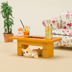ドールハウス ミニチュア家具 テーブルアクセサリー  小道具の装飾のふりをする  ゴールド  77x25x33mm&nbsp;PW-WG61D33-01