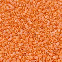 MIYUKIデリカビーズ小  シリンダー  日本製シードビーズ  15/0  （dbs1593)マット不透明マンダリンab  1.1x1.3mm  穴：0.7mm  約3500個/10g&nbsp;X-SEED-J020-DBS1593