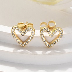 Серьги-гвоздики из циркония EJEW-C139-02G