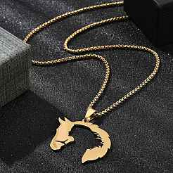 201 подвеска из нержавеющей стали для женщин&nbsp;NJEW-U021-07G