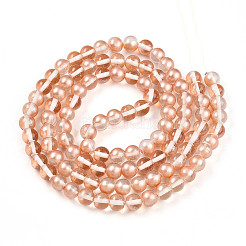 Выпечка расписные прозрачные стеклянные бусины&nbsp;X1-DGLA-N011-8mm-04