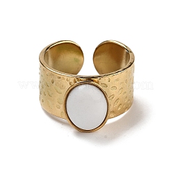 Ionenplattierung (IP) 304 Edelstahl breite Band offene Manschettenringe&nbsp;RJEW-F167-06G-06