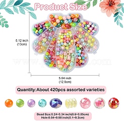 456 шт. Непрозрачные акриловые бусины&nbsp;MACR-YW0003-38