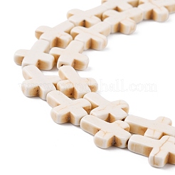 Синтетических нитей бирюзовые бусы&nbsp;X-TURQ-G112-12x16mm-06