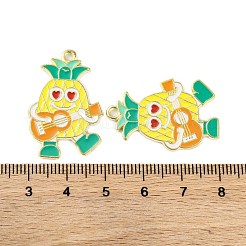 Plaqué or pendentifs en alliage d'émail&nbsp;ENAM-Z017-10G-02