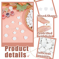 150шт 3 вида деревянных бусин WOOD-OC0003-72