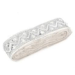 10 ярд полиэфирной кружевной ленты с вышивкой и пайеткой&nbsp;PW-WG94215-04