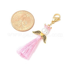 Подвеска-кисточка из стеклянного жемчуга и бисера «миюки» в виде ангела HJEW-MZ00197-03