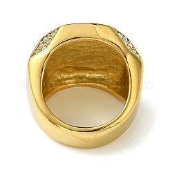 Ионное покрытие(ip) 304 нержавеющая сталь стразы тигровые перстни-печатки RJEW-Q815-02G-M
