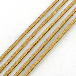 スエード調コード  フェイクレース  バリーウッド  4x1.5mm  約5.46ヤード（5m）/ロール  25のロール/袋&nbsp;LW-R003-4mm-1117