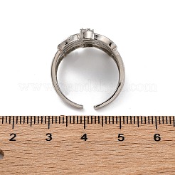 Кольца-манжеты из латуни с микропаве RJEW-G337-34P