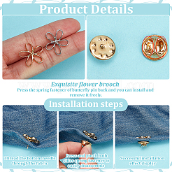 12шт 2 цвета броши из цинкового сплава AJEW-FG0004-49