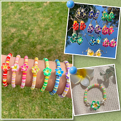 100шт полимерная глина ручной работы 3d цветок плюмерия бусины CLAY-SC0002-48B