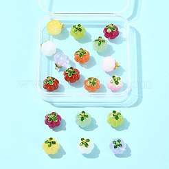 24шт 9 цвета стеклянные подвески GLAA-FS0002-42