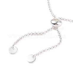 Изготовление браслета-слайдера из нержавеющей стали 304 Rolo Chain AJEW-JB01111