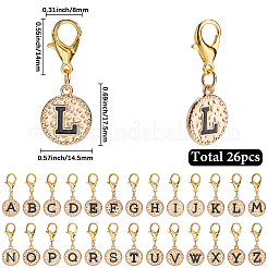 Подвесные маркеры петель с замком из сплава эмали HJEW-SC00140