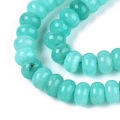 Окрашенные природные белый нефрит бисер пряди G-T139-59A-10