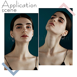 12 пара серег-колец из нержавеющей стали 304 EJEW-UN0001-88