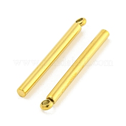 イオンプレーティング（IP）304ステンレスペンダント  コラムバーチャーム  18KGP本金メッキ  22x2mm  穴：1.2mm&nbsp;STAS-M001-04G-02
