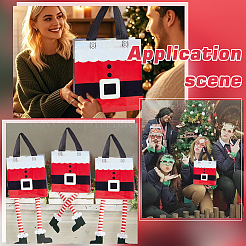 Рождественские нетканые тканевые сумки&nbsp;ABAG-WH0063-767