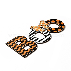 Большие подвески из дерева с односторонним принтом WOOD-I010-12G