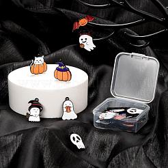 28 piezas 7 estilo halloween tema electroforesis negro aleación esmalte colgantes&nbsp;ENAM-LS0001-52