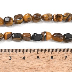 天然石タイガーアイビーズ連売り  ナゲット  タンブルストーン  きいろ  6~8.5x6~7.5x5~8mm  穴：0.9mm  約27~35個/連  7.48~8.26''（19~21センチメートル）&nbsp;GG-CBA9392-33