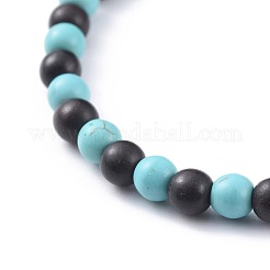 Perles de bois de santal naturelles bracelets extensibles&nbsp;BJEW-JB04679-02
