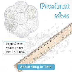 106 г набор из двух видов матовых непрозрачных стеклянных бусин&nbsp;SEED-GO0001-11A