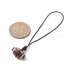 Непрозрачные акриловые подвески на тему спортивного мяча&nbsp;HJEW-JM01318