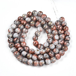 Выпечка окрашенные стеклянные бусины пряди&nbsp;DGLA-N003-10mm-B05