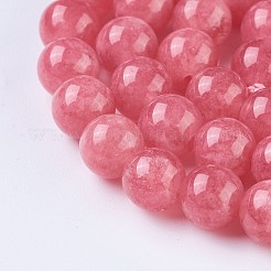 天然石ビーズ連売り  ラウンド  レッド  8mm  穴：1.2mm  約46~48個/連  14.8インチ〜15インチ（37.5~38cm）&nbsp;G-O183-03B-01