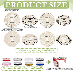 8 рулон нейлоновой нити 8 цветов для изготовления украшений DIY-FG0006-88