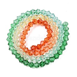 Perles de verre en fil de peinture cuite à dégradé de couleurs&nbsp;X1-DGLA-A039-T2mm-A013