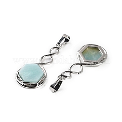 Подвески из натуральных цветов амазонита&nbsp;G-F777-05P-09