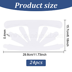 プラスチックハットインナーサポートラック  野球帽の変形防止  ホワイト  157x298x0.4mm&nbsp;AJEW-WH0413-53