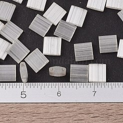 MIYUKIティラビーズ  日本製シードビーズ  2穴  （tl2592)アンティークアイボリーシルクサテン  5x5x1.9mm  穴：0.8mm  約118PCS /ボトル  10 G /ボトル&nbsp;SEED-JP0008-TL2592