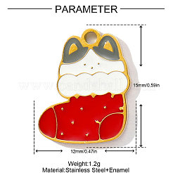 Подвески из нержавеющей стали 304 с эмалью STAS-OY001-57G