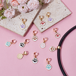 12 шт. 6-х цветный эмалированный сплав стетоскоп подвесные украшения HJEW-OC00200