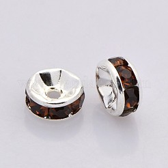 Perline distanziatori strass in ottone&nbsp;RB-A014-Z10mm-15S-NF