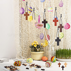 100 шт. подвески из неокрашенного дерева 5 цветов&nbsp;WOOD-PA0001-13