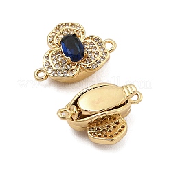 Латунные застежки из прозрачного кубического циркония с микропаве KK-C075-16G